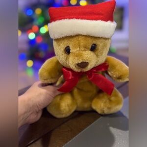 Vintage Sasco Christmas Teddy Bear Plush Stuffed Animal